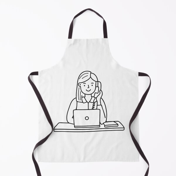 Item preview, An employee answering a phone call at their desk designed and sold by rasagamastore.