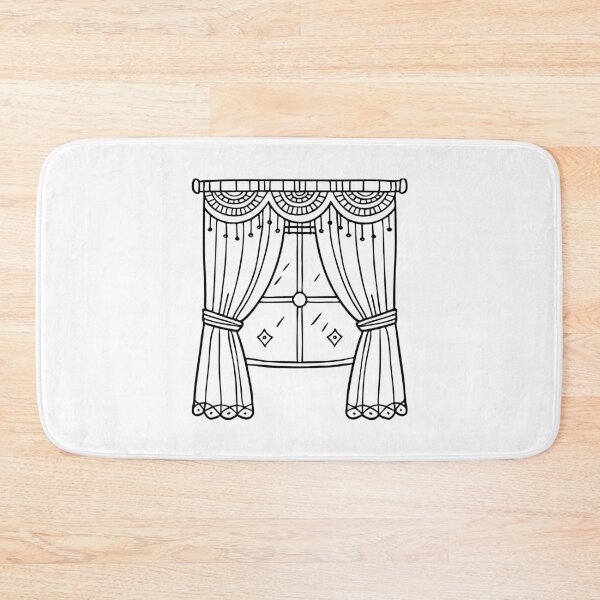 Item preview, Ethnic patterns printed on a curtain by a window designed and sold by rasagamastore.