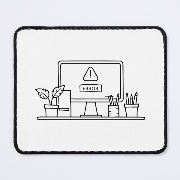 Item preview, An error message on a screen in an office setting designed and sold by rasagamastore.