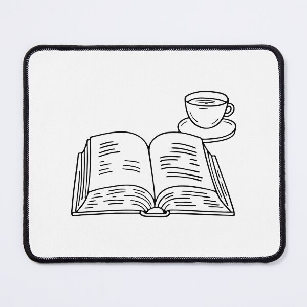 Item preview, An encyclopedia open on a desk beside a cup of tea designed and sold by rasagamastore.
