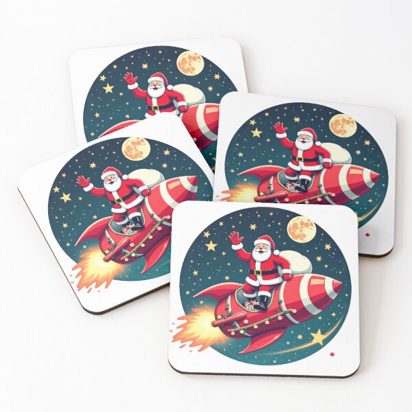 Item preview, Santa Claus Rocket Ride - Festive Adventure in Space designed and sold by SakkharinT-Cad.