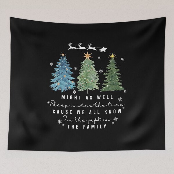 Item preview, Funny Might as Well Sleep Under the Tree Cause We All Know I'm the Gift in The Family, Santa Hat, Cristmas 2025 designed and sold by ArtByKatti.