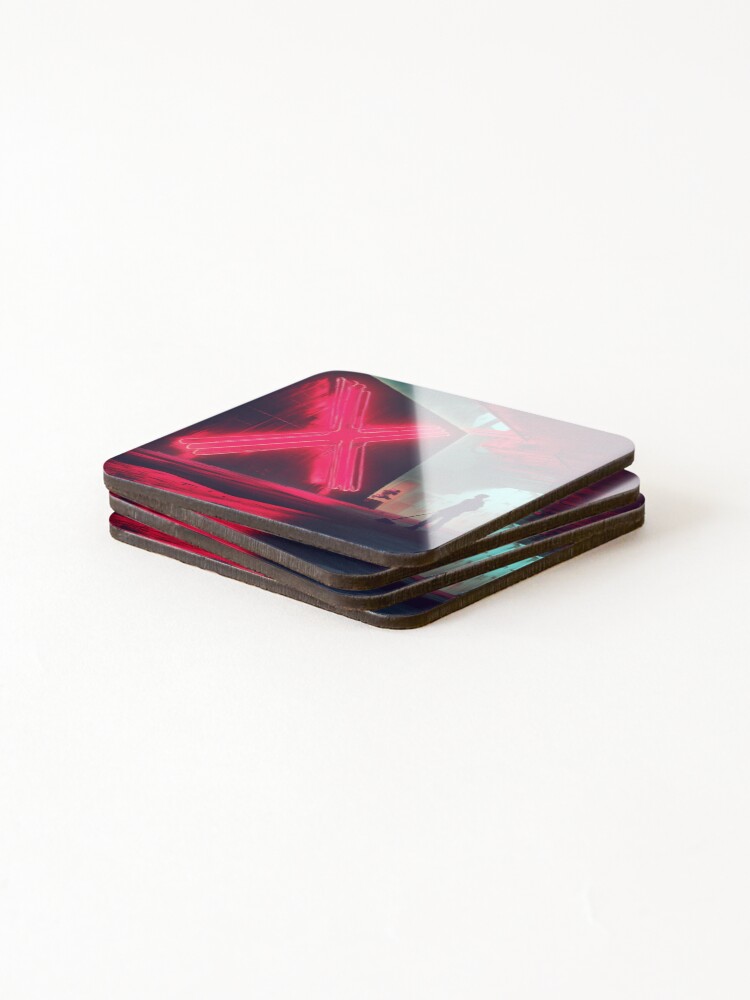 Thumbnail 4 of 5, Coasters (Set of 4), X designed and sold by RicoInStudios.