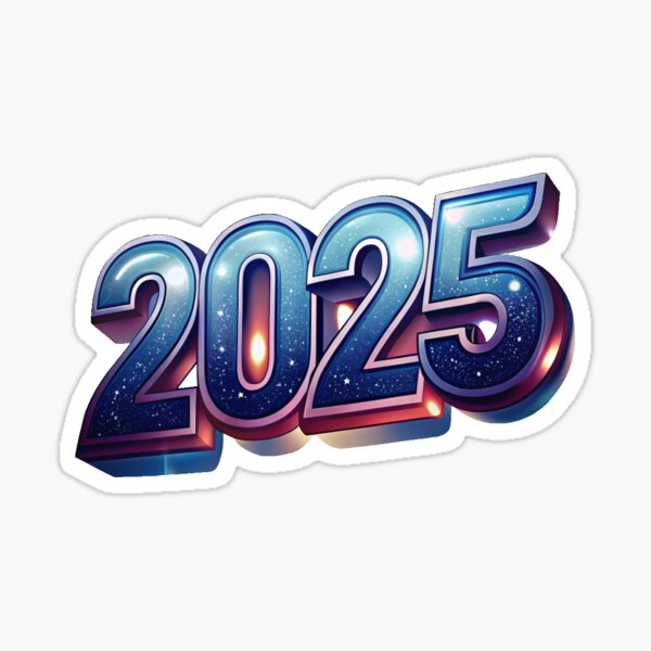 Item preview, 2025 Happy New Year Sticker designed and sold by TroveVault.