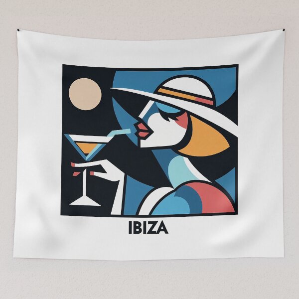 Item preview, Ibiza – Minimalist Cubic Art Inspired by Iconic Summer Destinations designed and sold by OzzFrequency.