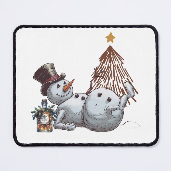 Item preview, Drunk snowman with a bottle of whiskey. designed and sold by MagelliShop.