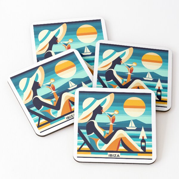 Item preview, Ibiza – Minimalist Cubic Art Inspired by Iconic Summer Destinations designed and sold by OzzFrequency.
