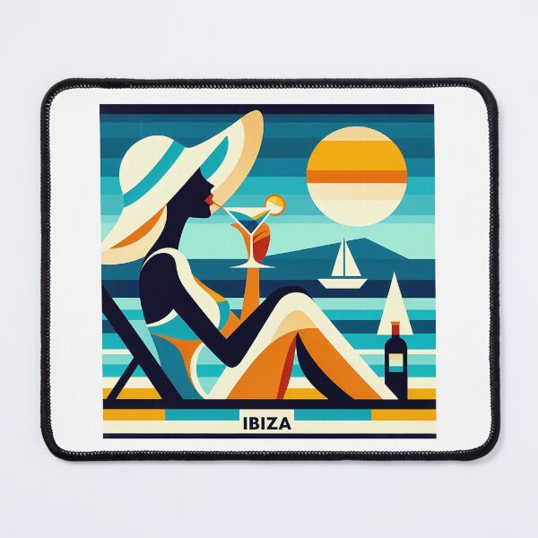 Item preview, Ibiza – Minimalist Cubic Art Inspired by Iconic Summer Destinations designed and sold by OzzFrequency.