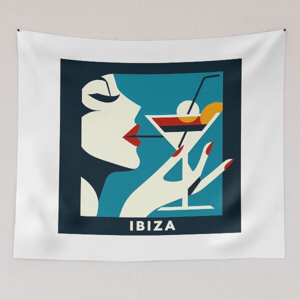 Item preview, Ibiza – Minimalist Cubic Art Inspired by Iconic Summer Destinations designed and sold by OzzFrequency.