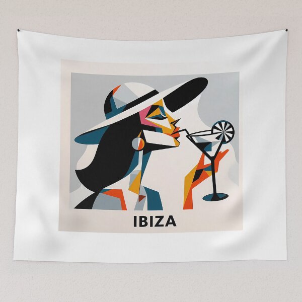 Item preview, Ibiza – Minimalist Cubic Art Inspired by Iconic Summer Destinations designed and sold by OzzFrequency.