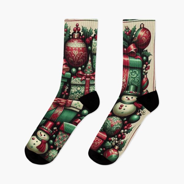 Item preview, Damask Inspired Green & Red Christmas Cheer designed and sold by DesignsByPrnces.