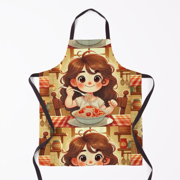 Item preview, Joyful Girl Eating Spaghetti designed and sold by Alta-store.