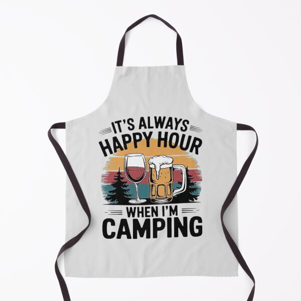 Item preview, Happy Hour Camping Design with Wine and Beer designed and sold by love3617.