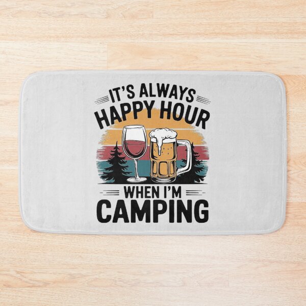 Item preview, Happy Hour Camping Design with Wine and Beer designed and sold by love3617.