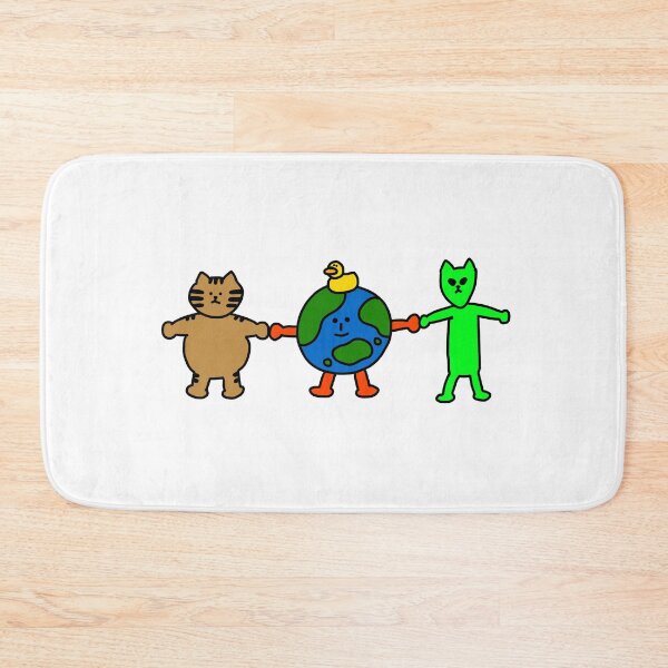 Item preview, a Cat, Duck, Earth and an Alien designed and sold by superbaechoo.