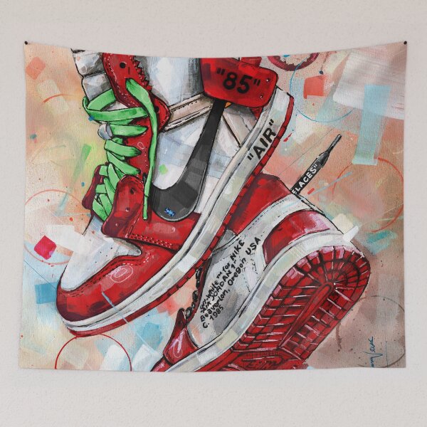 Item preview, Nike Jordan1 Chicago - green laces art designed and sold by GalleryKauffeld.