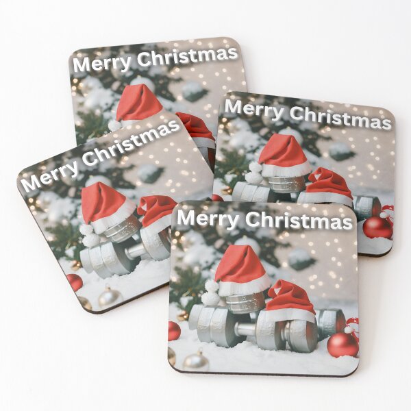 Item preview, Merry Christmas dumbells designed and sold by pushuptaxstore.