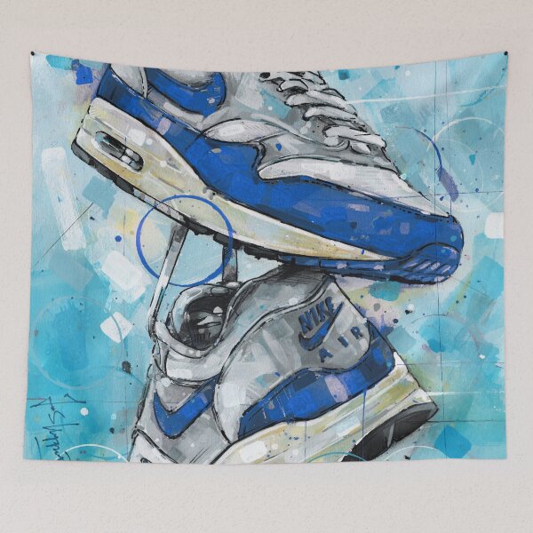 Item preview, Nike AirMax1 OG blue art designed and sold by GalleryKauffeld.