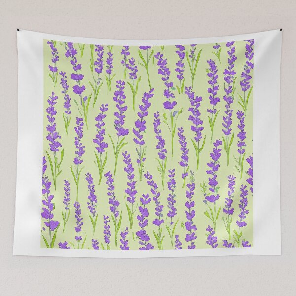 Item preview, Purple Lavender Flowers with Green Leaves designed and sold by DigitalGemArt.