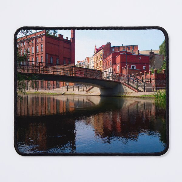Item preview, Majestic canal with bridge and brick buildings in background designed and sold by Piotrek0001.