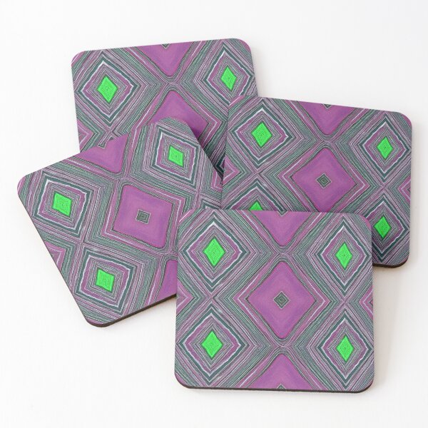 Item preview, Pink and Green Marquise Pattern designed and sold by DigitalGemArt.