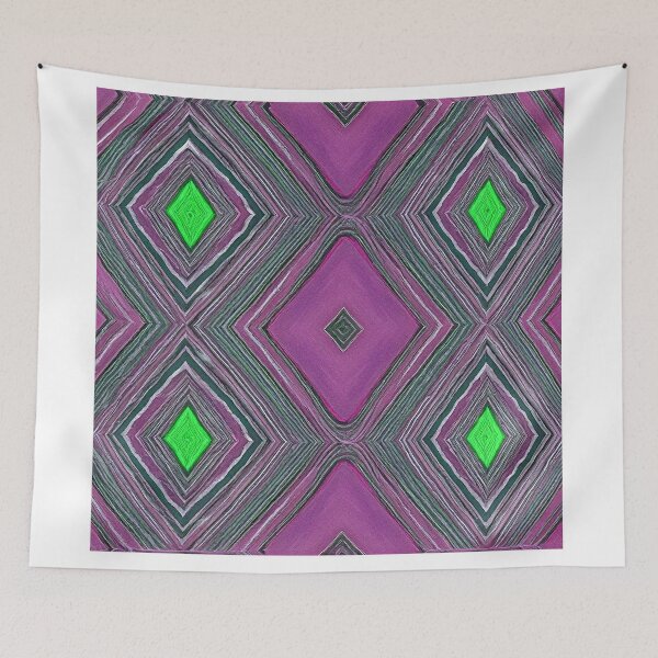 Item preview, Pink and Green Marquise Pattern designed and sold by DigitalGemArt.
