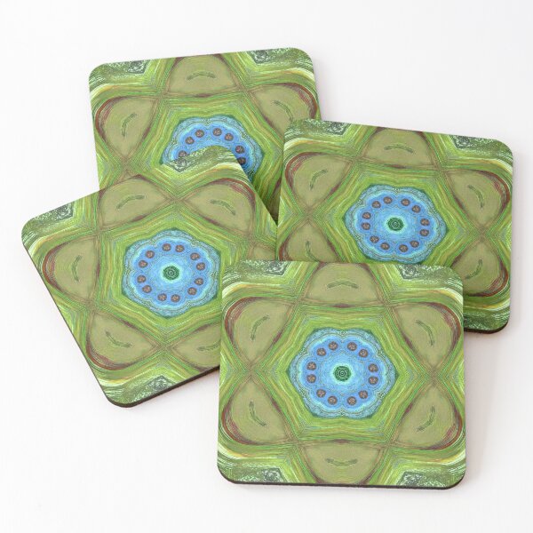 Item preview, Earthy Mandala Pattern with Blue Center designed and sold by DigitalGemArt.