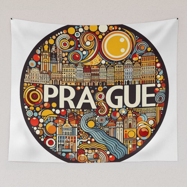 Item preview, Prague – Minimalist Cubic Art Celebrating the City of a Hundred Spires designed and sold by OzzFrequency.