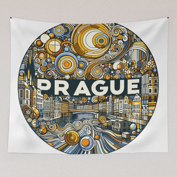 Item preview, Prague – Minimalist Cubic Art Celebrating the City of a Hundred Spires designed and sold by OzzFrequency.