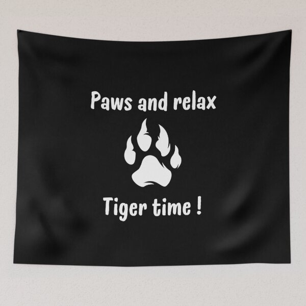Item preview, Paws and Relax: Tiger Time - white designed and sold by VasInd.