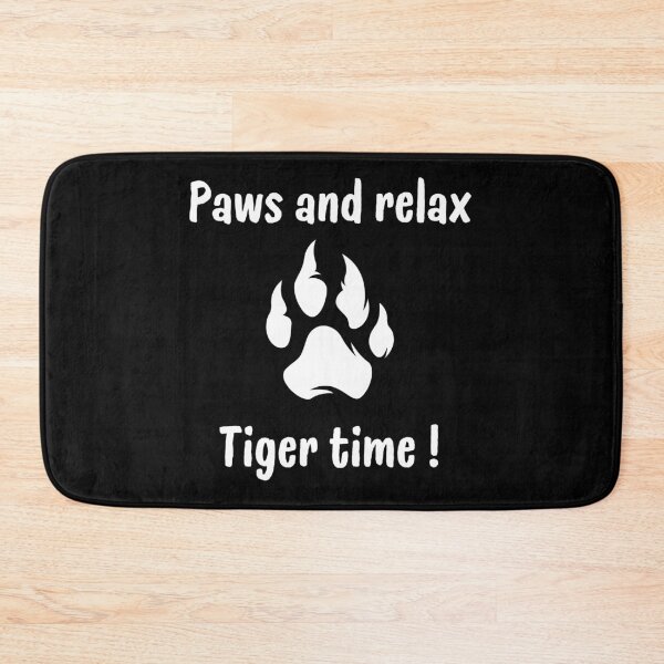 Item preview, Paws and Relax: Tiger Time - white designed and sold by VasInd.