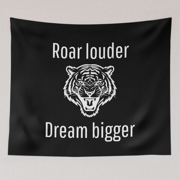 Item preview, Roar Louder, Dream Bigger - white designed and sold by VasInd.