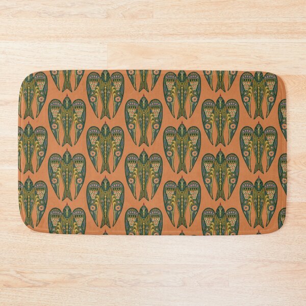Item preview, Folklore bird, green swallow, folklore emblem, symbolic bird, colorful folklore pattern designed and sold by Dormitria.