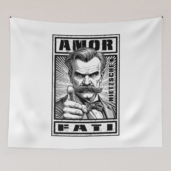 Item preview, Amor Fati Nietzsche Funny Philosophy Propaganda Fate Quote designed and sold by GrandeDuc.