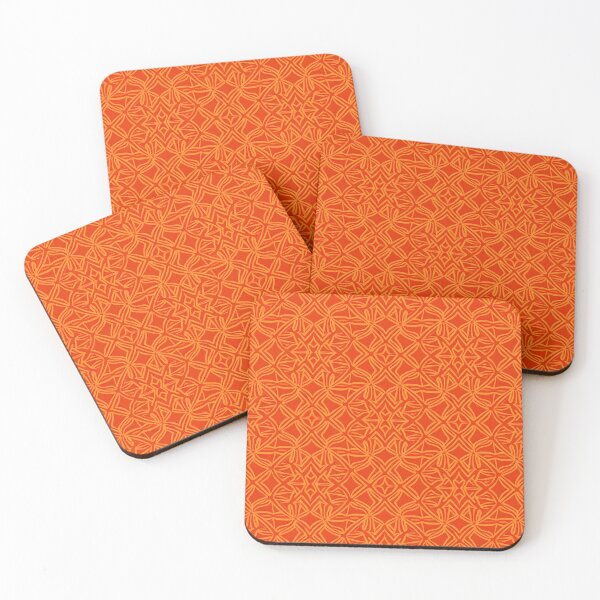 Item preview, Orange Curved Lines Abstract Pattern designed and sold by DigitalGemArt.