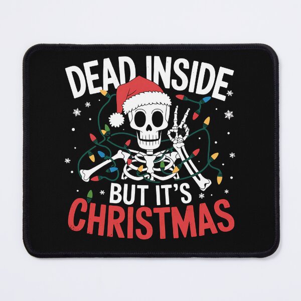Item preview, Dead Inside but It's Christmas Skeleton Design designed and sold by FocusedPatterns.