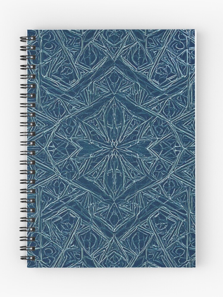 Thumbnail 1 of 3, Journal, Blue Embossed Star Pattern designed and sold by DigitalGemArt.