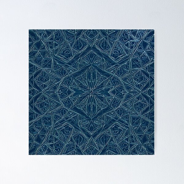 Item preview, Blue Embossed Star Pattern designed and sold by DigitalGemArt.