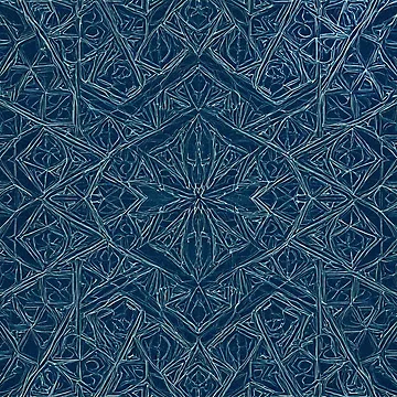 Artwork thumbnail, Blue Embossed Star Pattern by DigitalGemArt