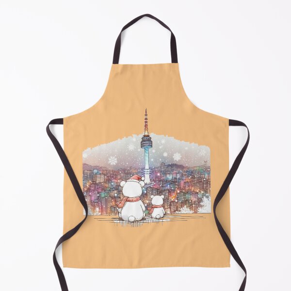 Item preview, Stunning 3D Night View of Seoul's Namsan Tower at Christmas, designed and sold by PaintMeWorld.