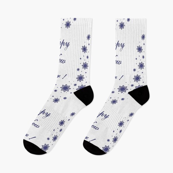 Item preview, Inscription "Happy New Year!" with purple snowflakes designed and sold by Cherevan.