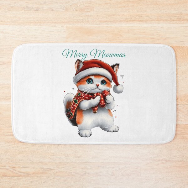 Item preview, Christmas Cat, Festive Kitty, Cute Santa Cat, Merry Meowmas, Holiday Pet Art designed and sold by BukkyStory.