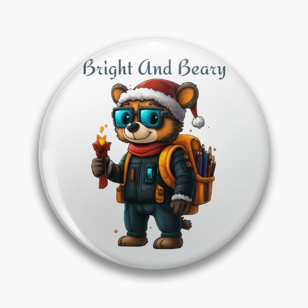 Item preview, Bright And Beary, Christmas Bear Art, Festive Backpack Bear, Cute Holiday Bear, Santa Bear Design designed and sold by BukkyStory.