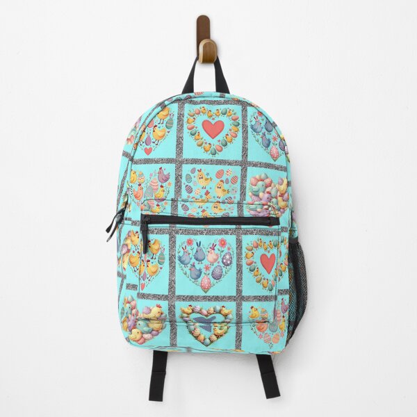 Item preview, Easter Heartfelt Harmony: A heartwarming pattern showcasing 12 heart-shaped arrangements, each filled with adorable easter chicks and colorful easter eggs. designed and sold by Grang Art Artistic Designs.