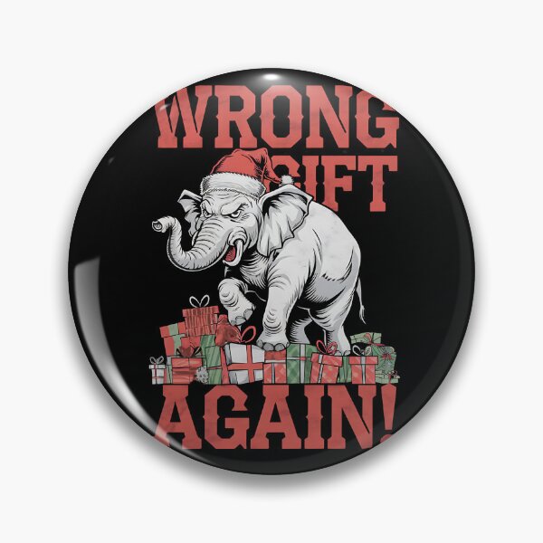 Item preview, Wrong Gift Again! - Funny Angry Christmas Elephant designed and sold by FocusedPatterns.