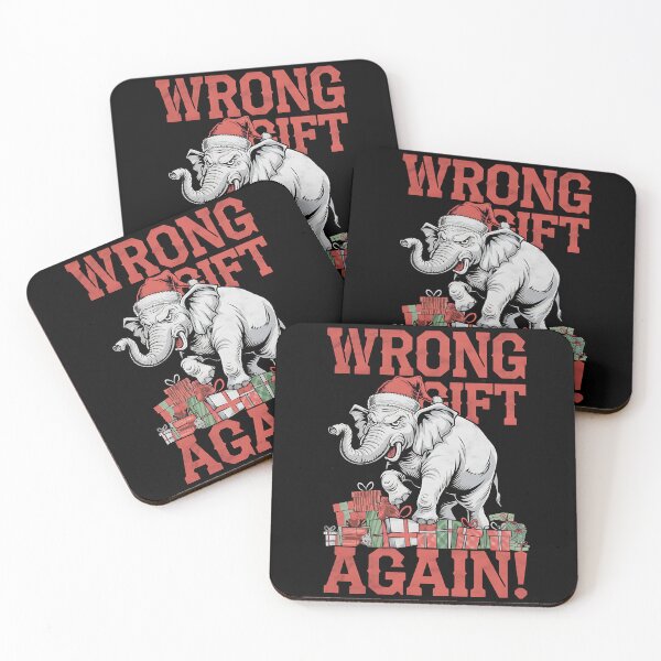 Item preview, Wrong Gift Again! - Funny Angry Christmas Elephant designed and sold by FocusedPatterns.