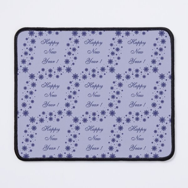 Item preview, Pattern with the inscription "Happy New Year !" with purple snowflakes designed and sold by Cherevan.