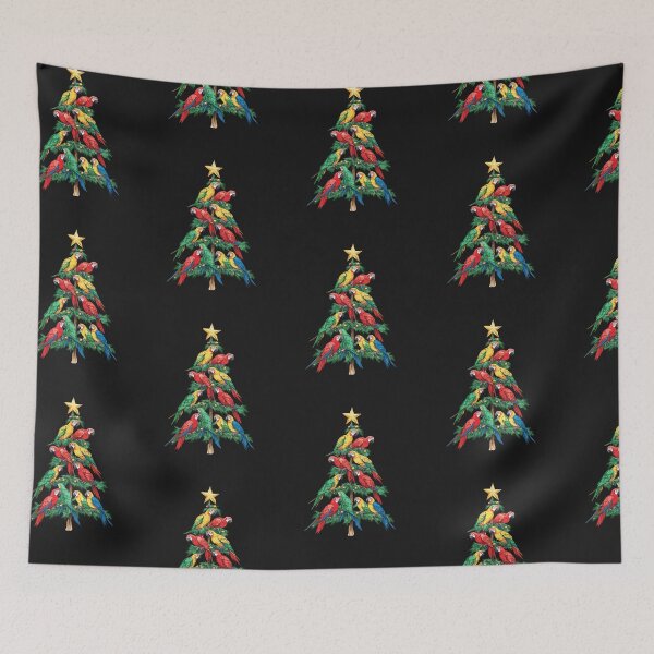 Item preview, Macaw Parrot Christmas Tree With Star designed and sold by KawaiiMotto.