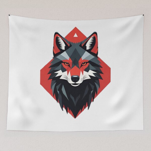 Item preview, red wolf face designed and sold by optimusprime39.