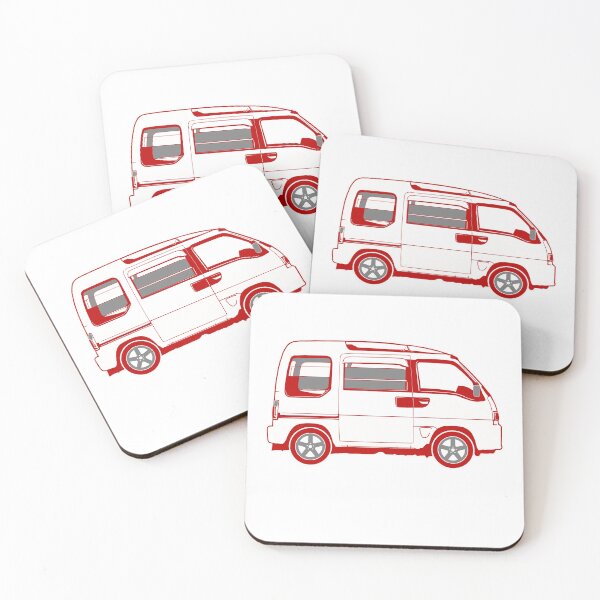 Item preview, Outline of a Japanese Kei Van, Dias Van, JDM Tiny Van, retro JDM designed and sold by mmmkei.